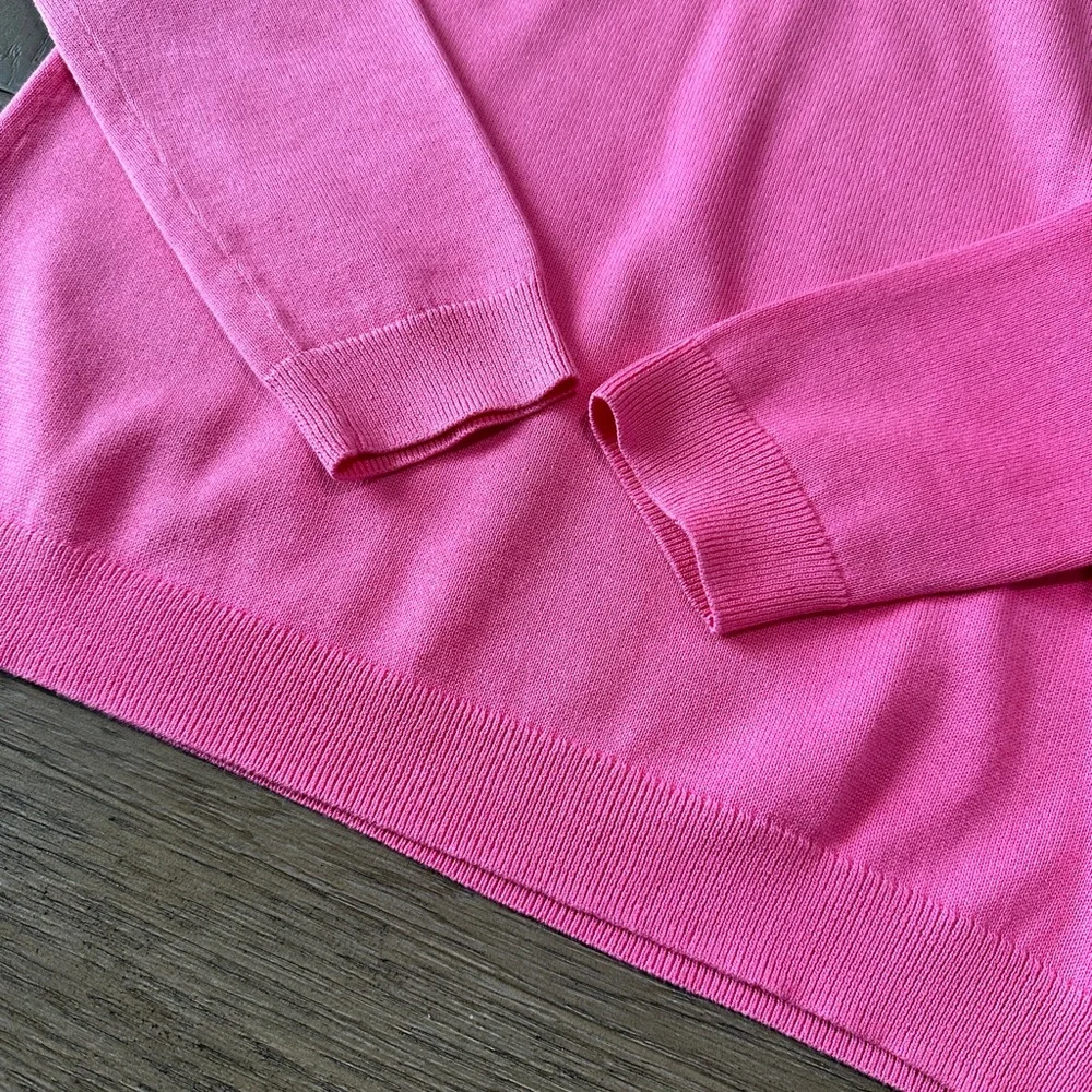 Brooks Brothers V-Neck Sweater Size Medium Pink - Picture 3 of 9